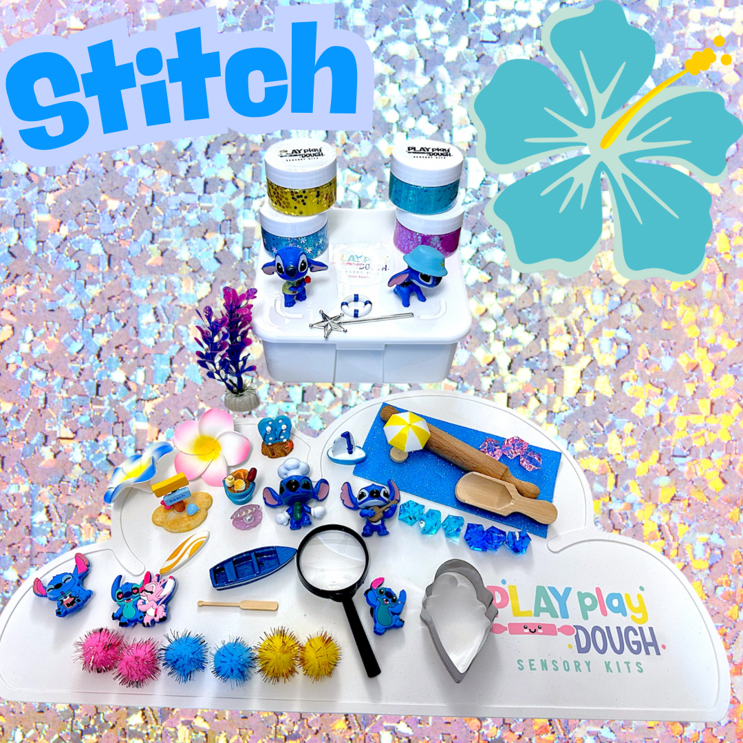 Stitch sensory box , Playdoh, playdough, play dough, play dough kit