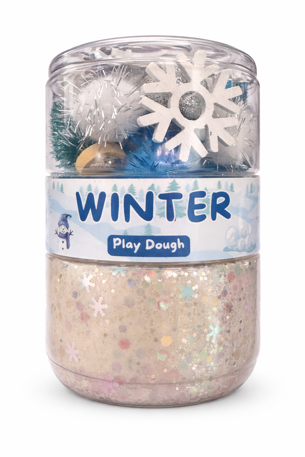 X Winter snowman Play Dough