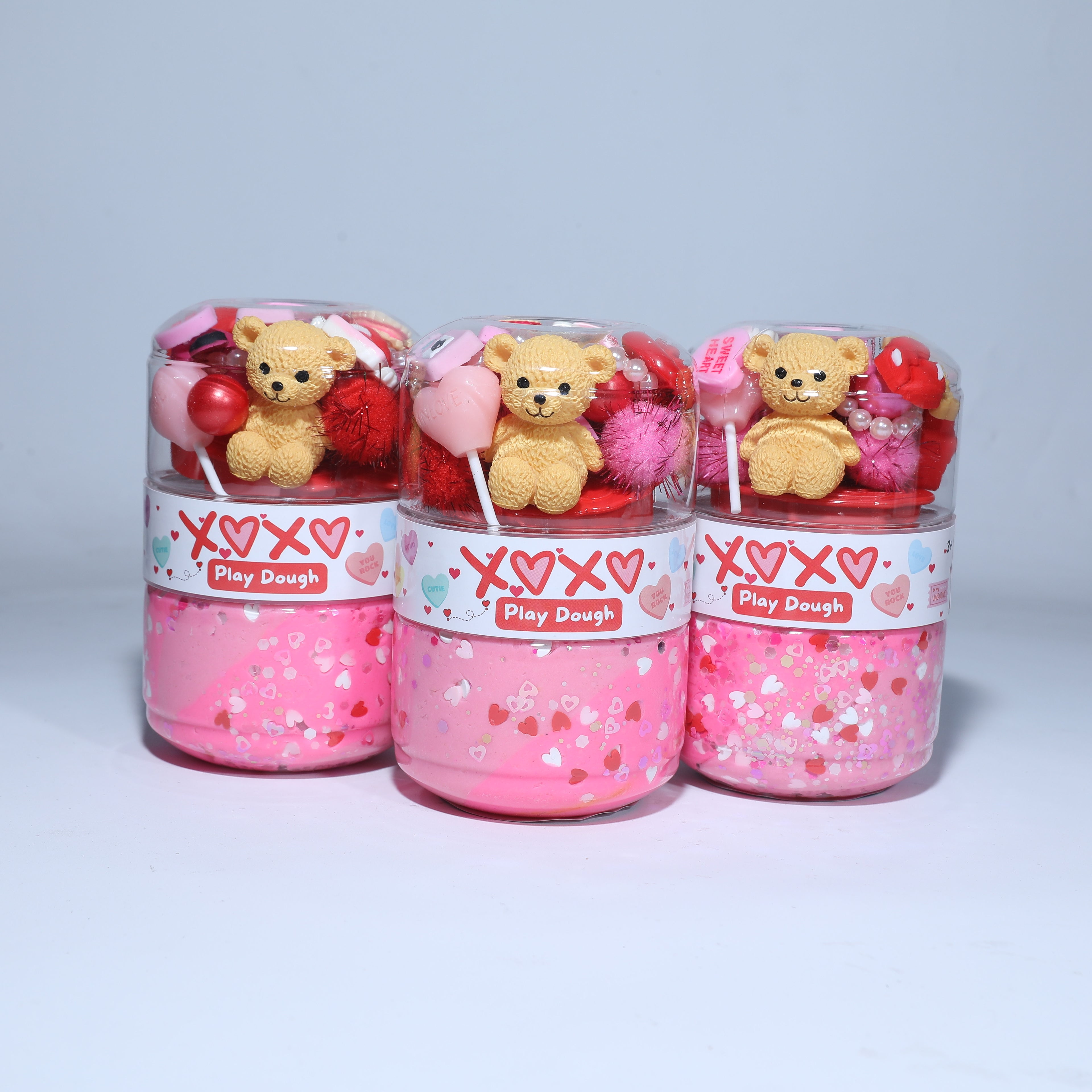 X Valentines  Play Dough Jar