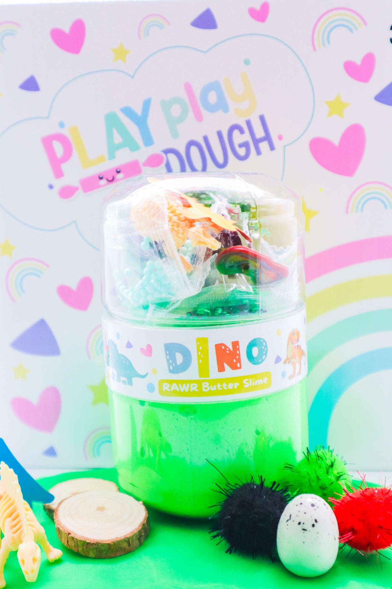 DIY Dino Butter Slime