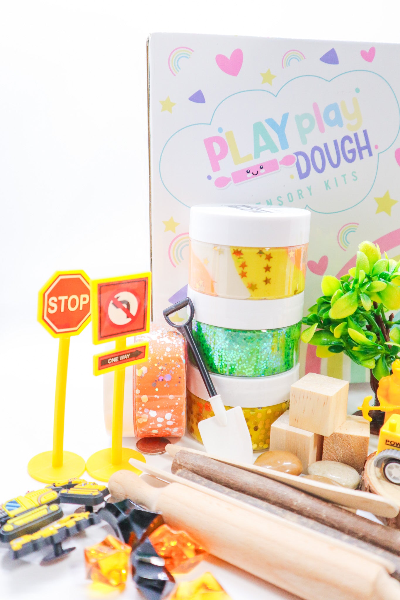 X Construction Theme Sensory Play Dough Kit