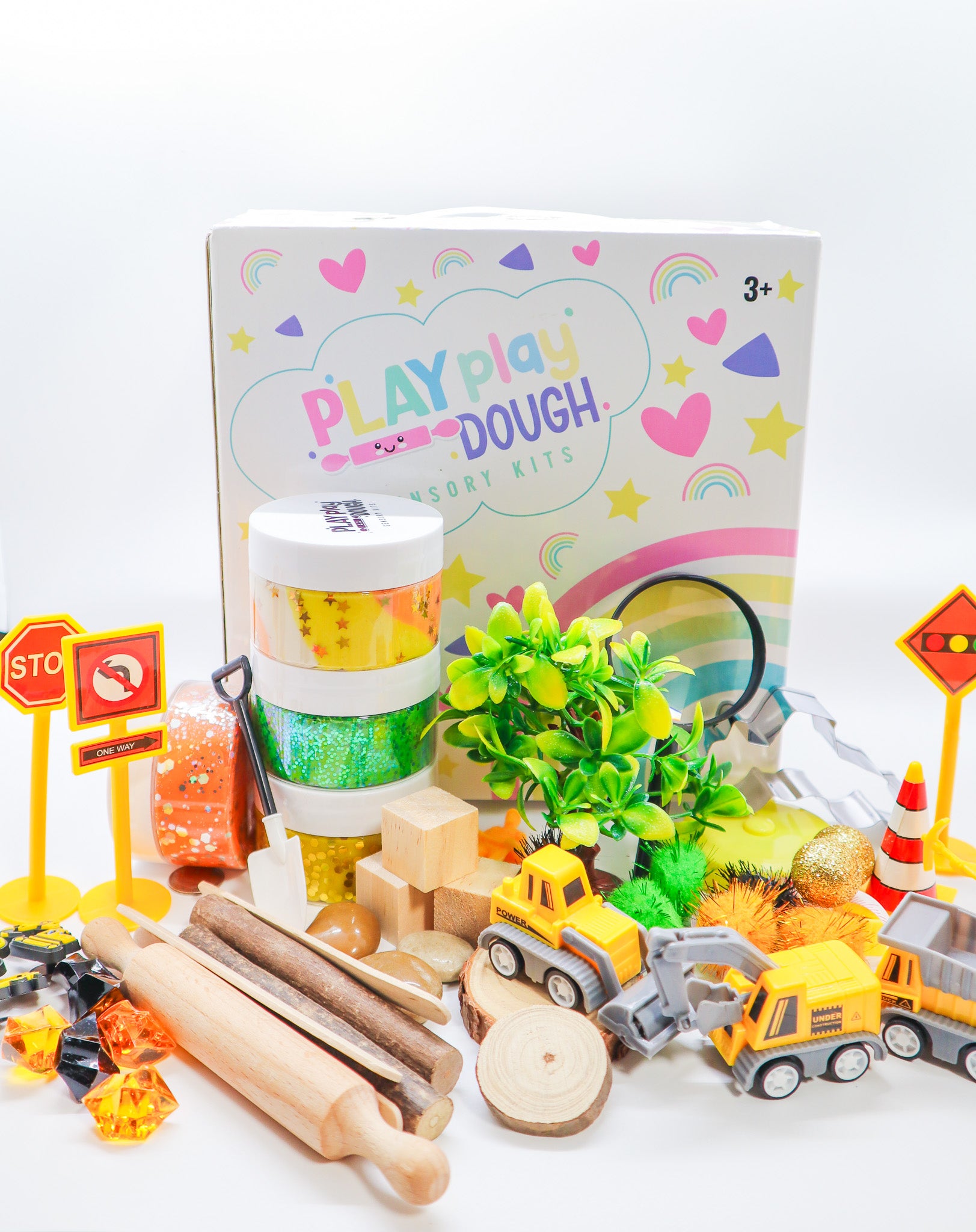 X Construction Theme Sensory Play Dough Kit