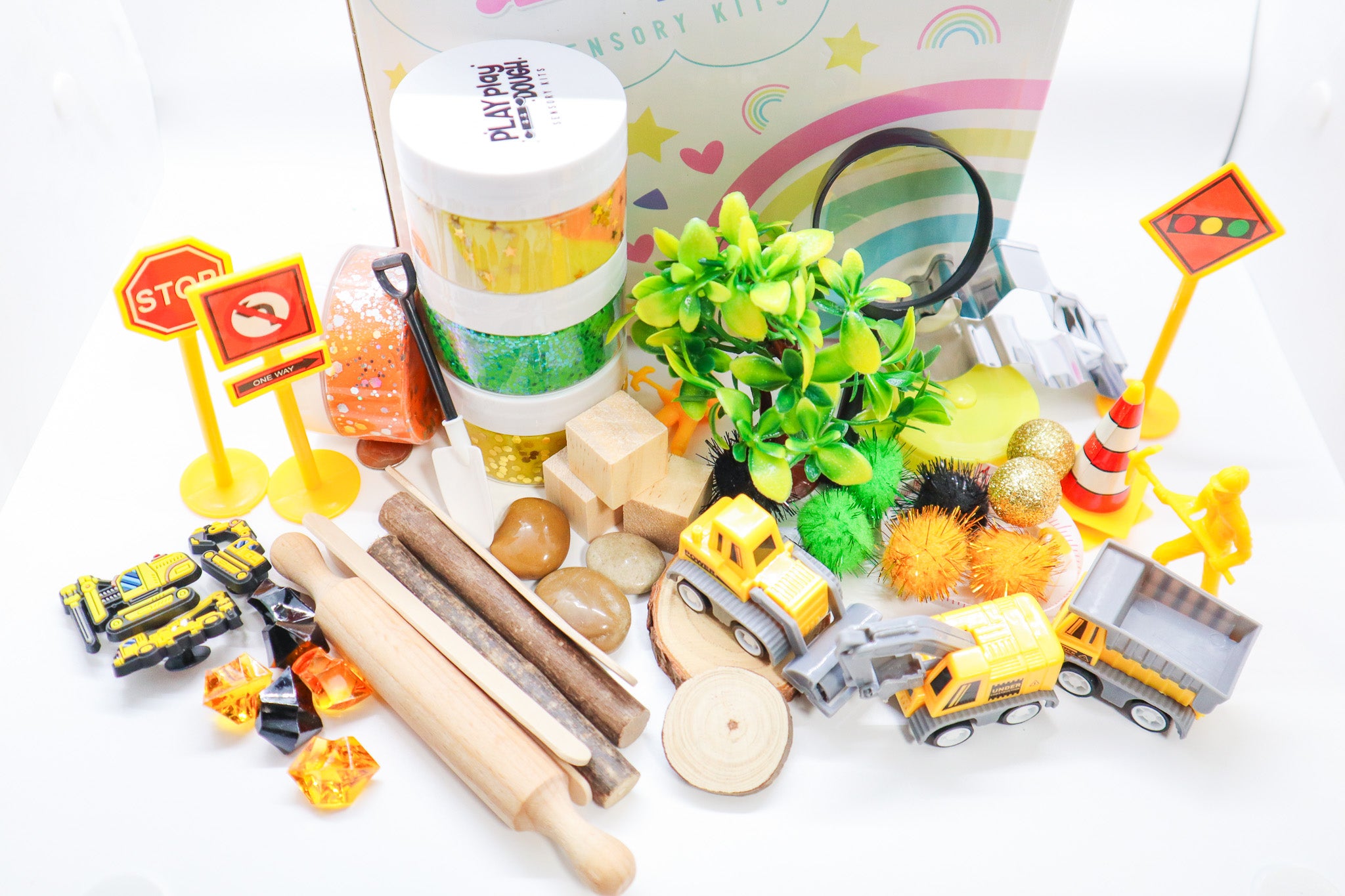 X Construction Theme Sensory Play Dough Kit