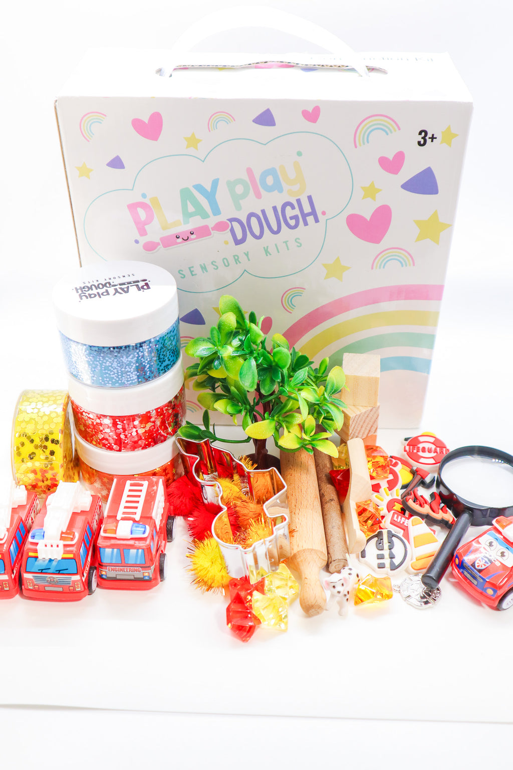 Fire Truck Play Dough Sensory Kit