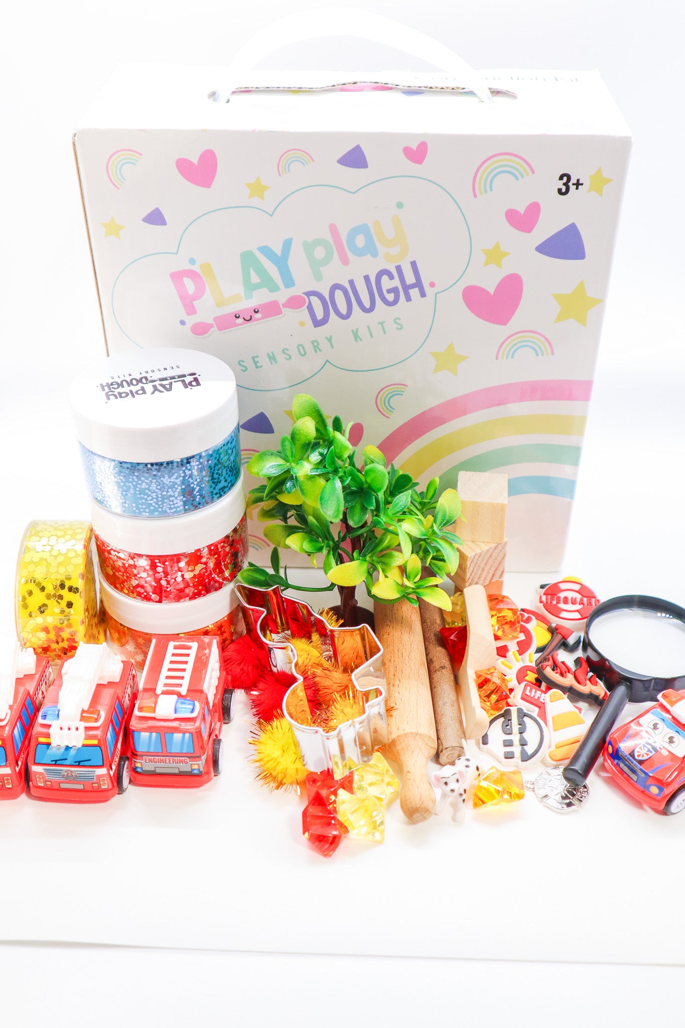 Fire Truck Play Dough Sensory Kit