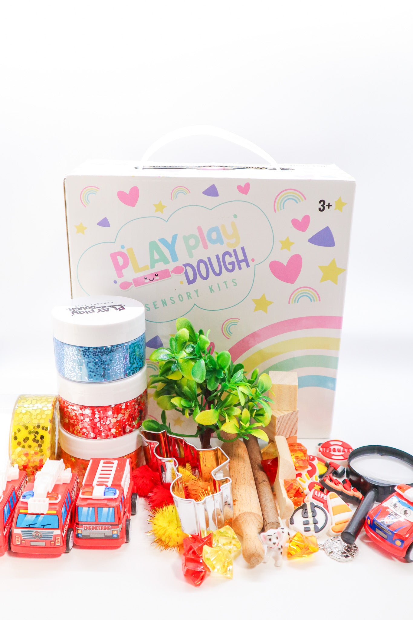 Fire Truck Play Dough Sensory Kit