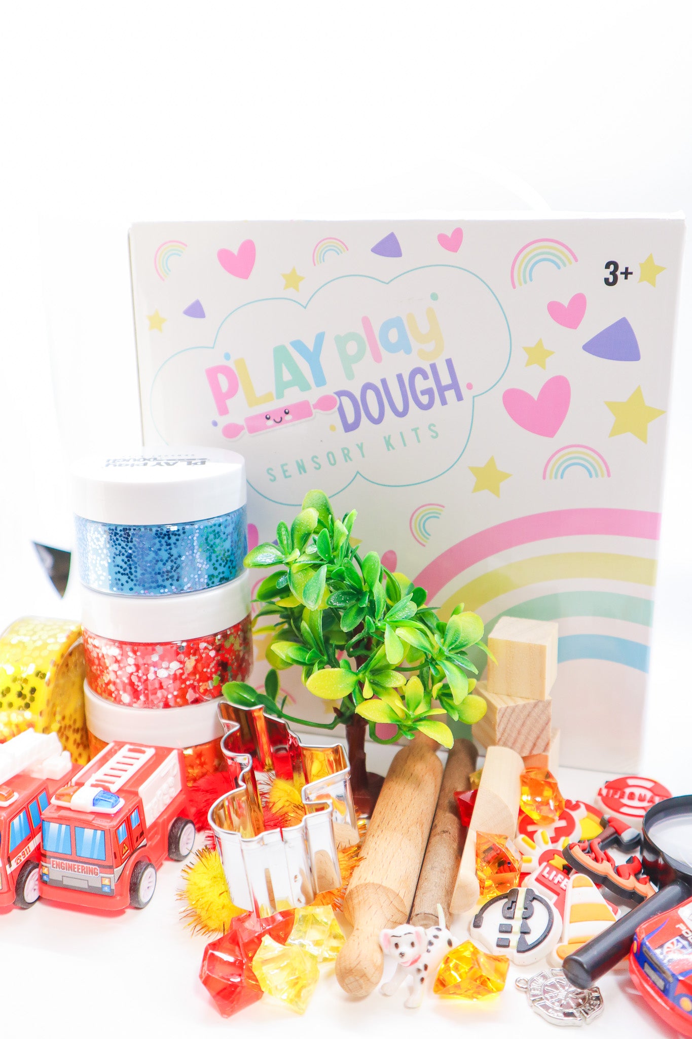 Fire Truck Play Dough Sensory Kit