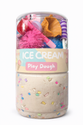 Ice cream sensory dough jar with pretend toppings and sweet accessories for imaginative play