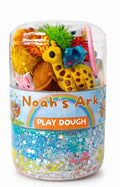 Noah’s Ark play dough jar with handmade sensory dough and adorable animal-themed accessories for creative play