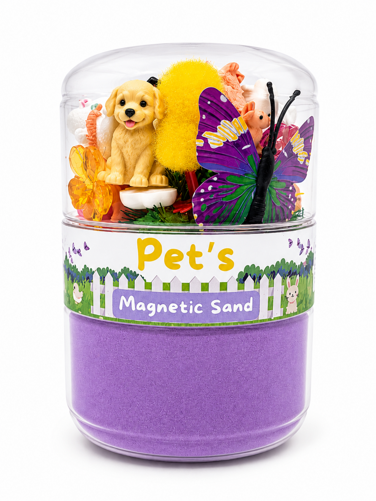 Grab and go pets fun sand kit with soft sensory sand and animal pieces