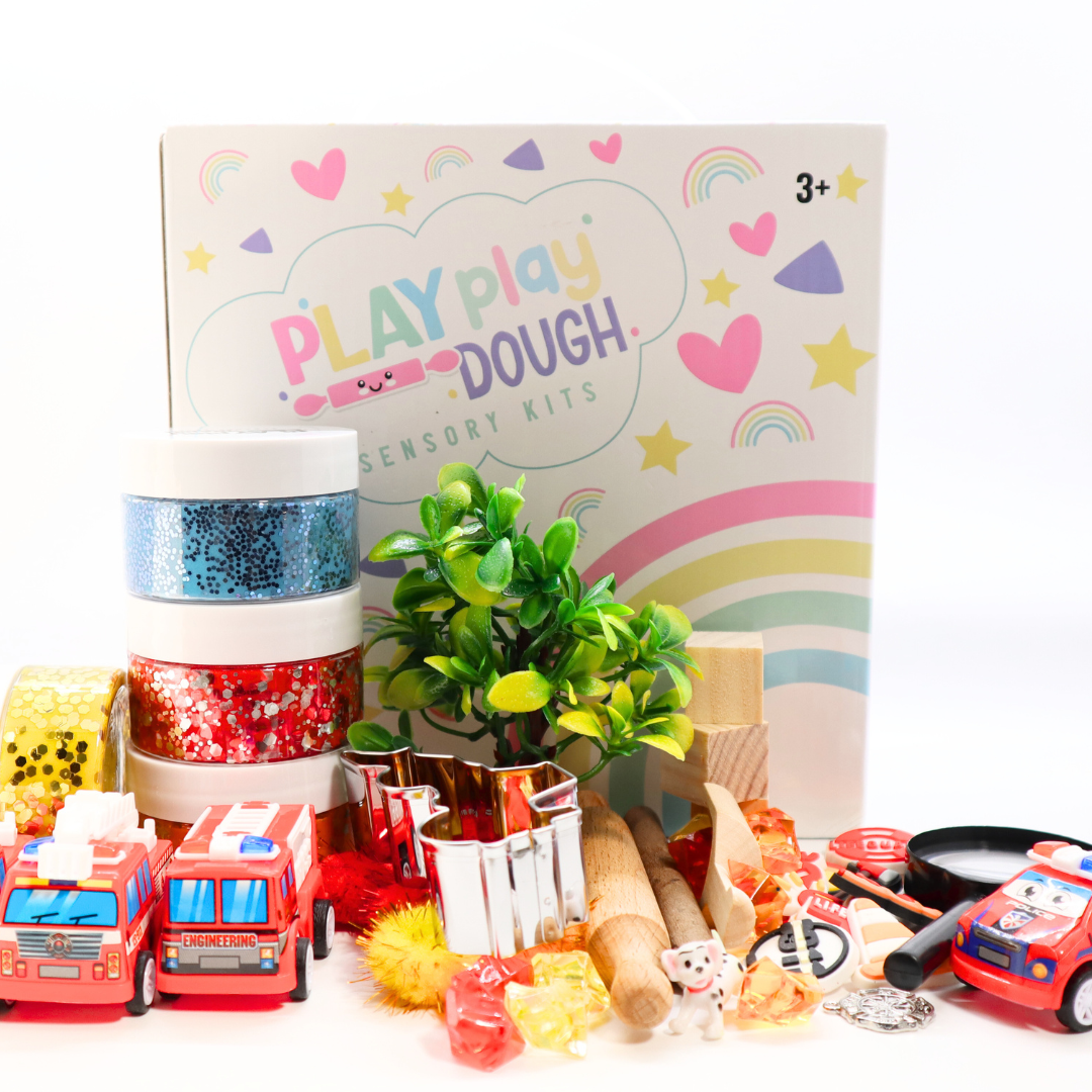 Fire Truck Play Dough Sensory Kit