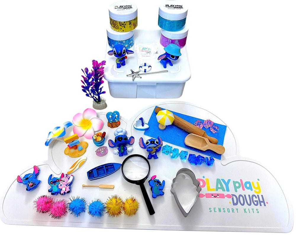 X Stitch inspired Play dough sensory kit